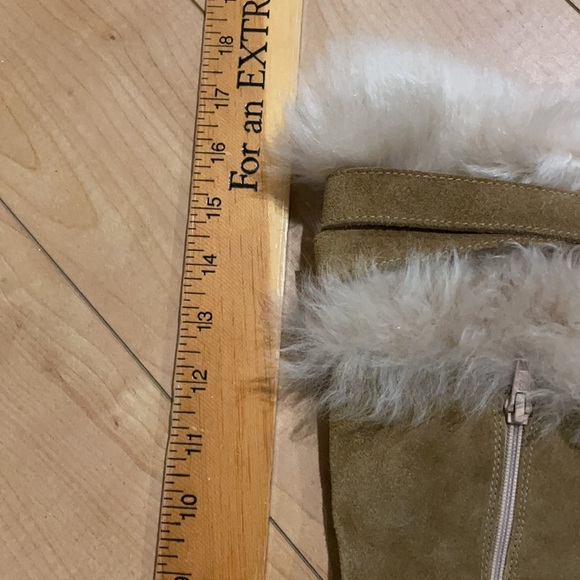 Coach Suede Fur Trimmed Wedge Boots - Picture 8 of 9